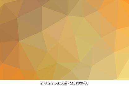 Light Orange vector triangle mosaic cover. A completely new color illustration in a polygonal style. Textured pattern for your backgrounds.