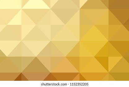 Light Orange vector triangle mosaic cover. Creative geometric illustration in Origami style with gradient. The best triangular design for your business.