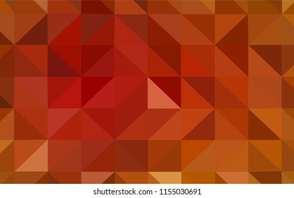 Light Orange vector triangle mosaic cover. Elegant bright polygonal illustration with gradient. Pattern for a brand book's backdrop.
