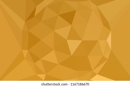 Light Orange vector triangle mosaic cover with a diamond. Triangular geometric sample with gradient.  Triangular pattern for your design.