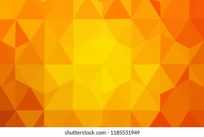 Light Orange vector triangle mosaic template. A completely new color illustration in a polygonal style. Completely new template for your banner.