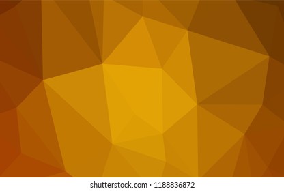 Light Orange vector triangle mosaic cover. Shining polygonal illustration, which consist of triangles. New template for your brand book.
