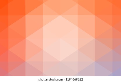 Light Orange vector triangle mosaic texture. Colorful illustration in abstract style with gradient. That pattern can be used as a part of a brand book.