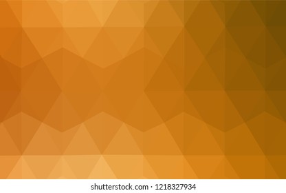 Light Orange vector triangle mosaic texture. Modern abstract illustration with triangles. Completely new template for your banner.