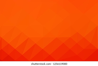 Light Orange vector triangle mosaic template. Geometric illustration in Origami style with gradient. Textured pattern for background.