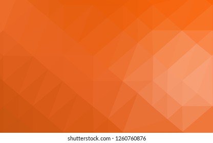Light Orange vector triangle mosaic cover. A completely new color illustration in a vague style. Template for your brand book.