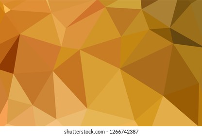 Light Orange vector triangle mosaic template. Elegant bright polygonal illustration with gradient. A new texture for your web site.