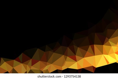 Light Orange vector triangle mosaic template. Brand new colorful illustration in with gradient. Template for your brand book.