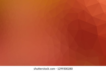 Light Orange vector triangle mosaic cover. Geometric illustration in Origami style with gradient. Completely new design for your business.