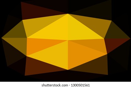 Light Orange vector triangle mosaic cover. Colorful abstract illustration with gradient. Completely new design for your business.
