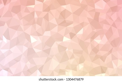 Light Orange vector triangle mosaic background. Modern abstract illustration with triangles. A completely new design for your leaflet.