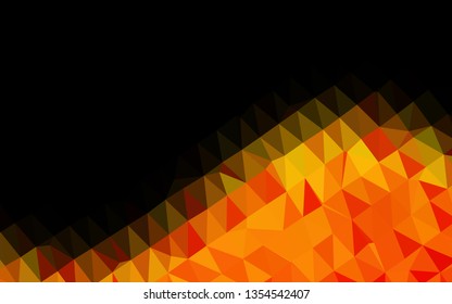 Light Orange vector triangle mosaic template. A sample with polygonal shapes. Completely new template for your business design.