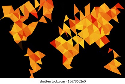 Light Orange vector triangle mosaic texture. Brand new colorful illustration in with gradient. Completely new design for your business.