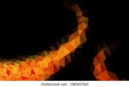 Light Orange vector triangle mosaic cover. Modern geometrical abstract illustration with gradient. New texture for your design.