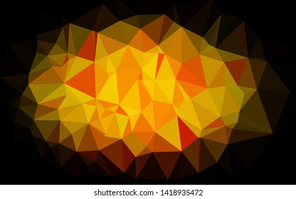 Light Orange vector triangle mosaic template. Glitter abstract illustration with an elegant design. Brand new design for your business.