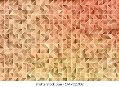 Light Orange vector triangle mosaic texture. Modern abstract illustration with triangles. Brand new style for your business design.