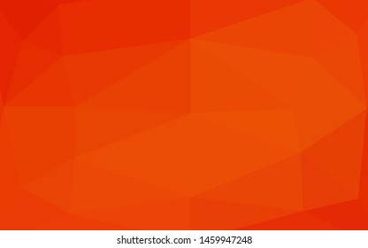 Light Orange vector triangle mosaic template. Shining colored illustration in a Brand new style. Elegant pattern for a brand book.