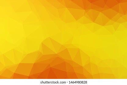 Light Orange vector triangle mosaic template. Shining colored illustration in a Brand new style. New texture for your design.