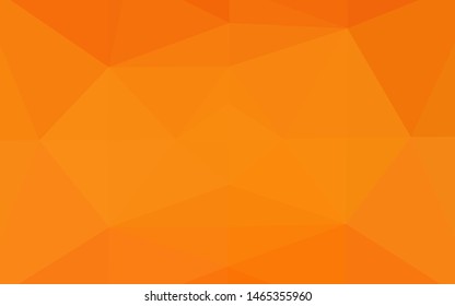 Light Orange vector triangle mosaic texture. Colorful illustration in abstract style with gradient. Brand new design for your business.