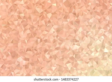 Light Orange vector triangle mosaic template. Creative geometric illustration in Origami style with gradient. A new texture for your web site.