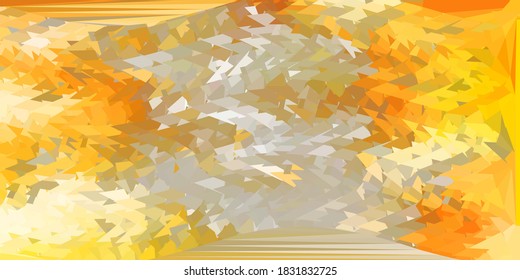 Plantilla de mosaico de triángulo vectorial de naranja claro. Ilustración abstracta colorida con triángulos gradientes. Antecedentes para diseñadores web.