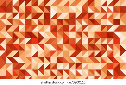 Light Orange vector triangle mosaic template. A vague abstract illustration with gradient. The polygonal design can be used for your web site.