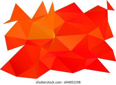 Light Orange vector triangle mosaic background. Glitter abstract illustration with an elegant design. Brand-new design for your business.