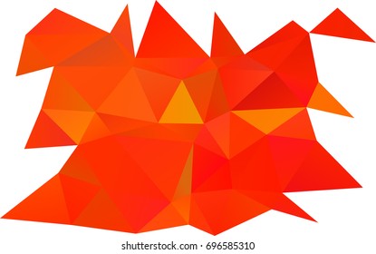 Light Orange vector triangle mosaic pattern. Geometric illustration in Origami style with gradient.  Brand-new design for your business.