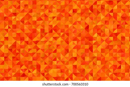 Light Orange vector triangle mosaic background. A completely new color illustration in a vague style. The textured pattern can be used for background.