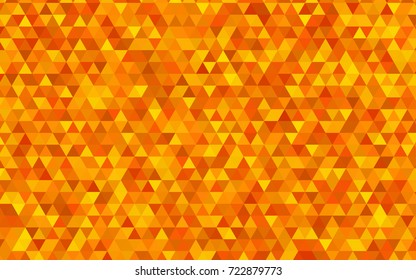 Light Orange vector triangle mosaic background. Creative illustration in halftone style with gradient. Triangular pattern for your business design.