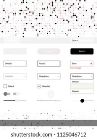 Light Orange vector ui kit with dots. Decorative ui kit design in abstract style with colorful dots. This sample is for your website.