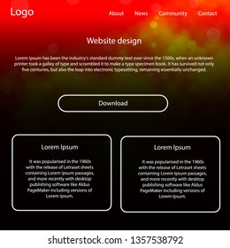 Light Orange vector ui kit with clouds, stars. Decorative ui kit design in abstract style with colorful sky. This template you can use for landing pages.