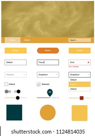 Light Orange vector ui ux kit with space stars. Beautiful ui ux kit with colorful sky in its header. This sample is for your landing page.
