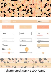 Light Orange vector ui ux kit with circles. Decorative ui kit design in abstract style with colorful dots. This sample is for your website.