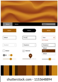 Light Orange vector wireframe kit with abstract circles. Shining curly illustration in marble style with gradient. This sample is for your landing page.