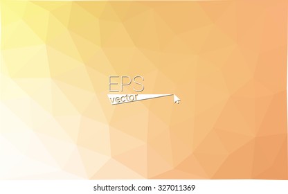 light Orange yellow abstract geometric rumpled triangular low poly style gradient illustration graphic background. Vector polygonal design for your business.
