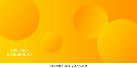 Light orange and yellow abstract gradient background with geometric rounded shapes bubbles vector illustration. 
