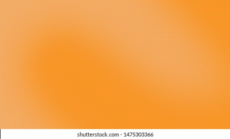 Light orange and yellow  pop art background in retro comic style with halftone dots, vector illustration of backdrop with isolated dots