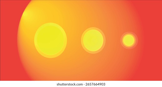 hellorangefarbener, gelber, abgerundeter, dreier Ball
