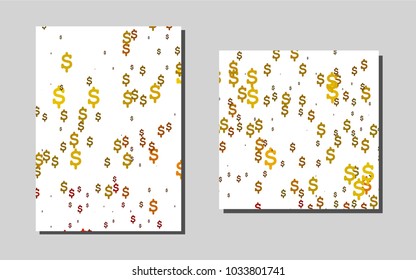 Light Orangevector background for presentations. Web interface on abstract background with colorful gradient. Pattern for ads, leaflets, labels of your business.