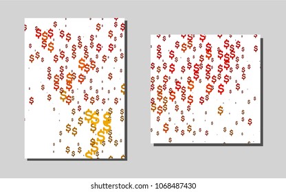 Light Orangevector background for presentations. Web interface on abstract background with colorful gradient. Completely new template for your brand book.