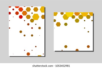 Light Orangevector banner for websites. Abstract booklet on colored background with gradient. Pattern can be used as a template for calendars.