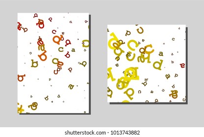 Light Orangevector banner for websites. Booklet with textbox on colorful abstract background. Pattern for beautiful business cards, folders.