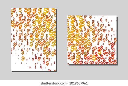 Light Orangevector banner for websites. Booklet with textbox on colorful abstract background. New design for a poster, banner of your website.