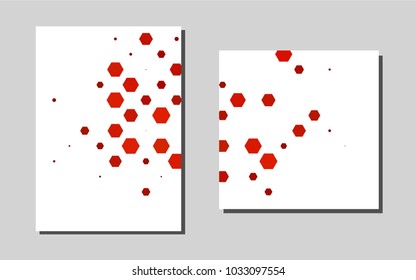 Light Orangevector brochure for ui, ux design. Glitter abstract design concept with text box. The pattern can be used for any ad, booklets.