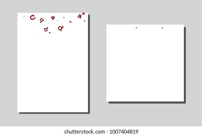 Light Orangevector cover for Envelopes. Booklet with textbox on colorful abstract background. Pattern for ads, leaflets, labels of your business.