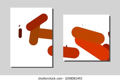 Light Orangevector cover for Envelopes. Glitter abstract design concept with text box. Pattern for ads, leaflets, labels of your business.
