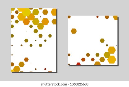 Light Orangevector cover for Envelopes. Web interface on abstract background with colorful gradient. Pattern for ads, leaflets, labels of your business.