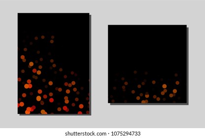 Light Orangevector pattern for posters. Glitter abstract design concept with text box. New design for a poster, banner of your website.