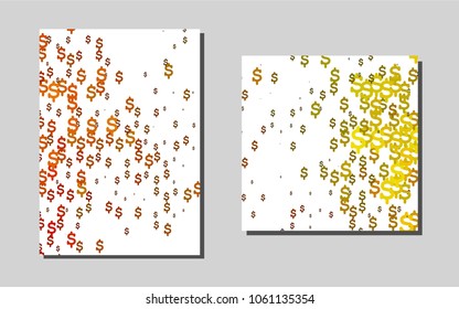 Light Orangevector template for landing pages. Booklet with textbox on colorful abstract background. New design for a poster, banner of your website.